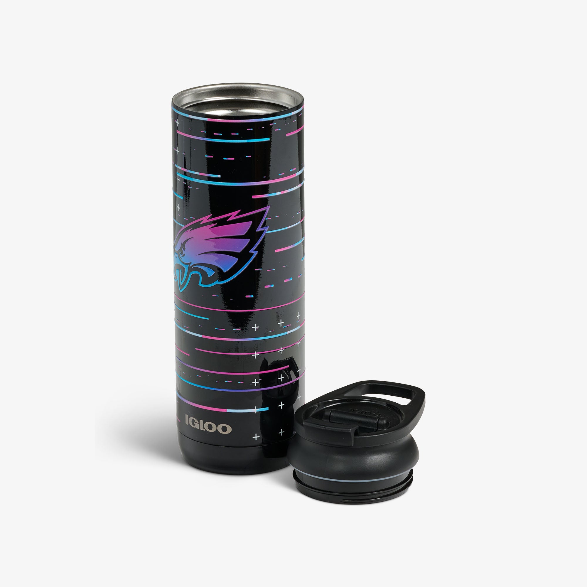 NFL Neon Philadelphia Eagles 20 Oz Flip ‘n’ Sip Tumbler - Image 3